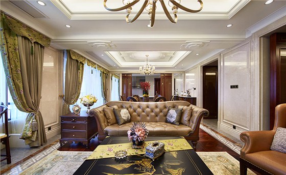 贝洛克软装设计美式混搭客厅